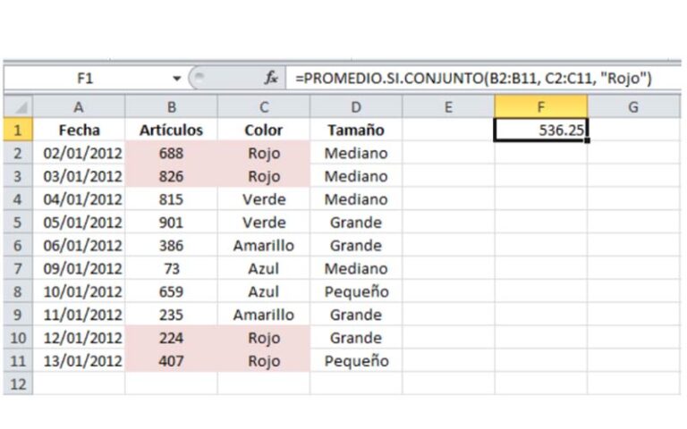 Funci N Promedio Si En Excel Educcando